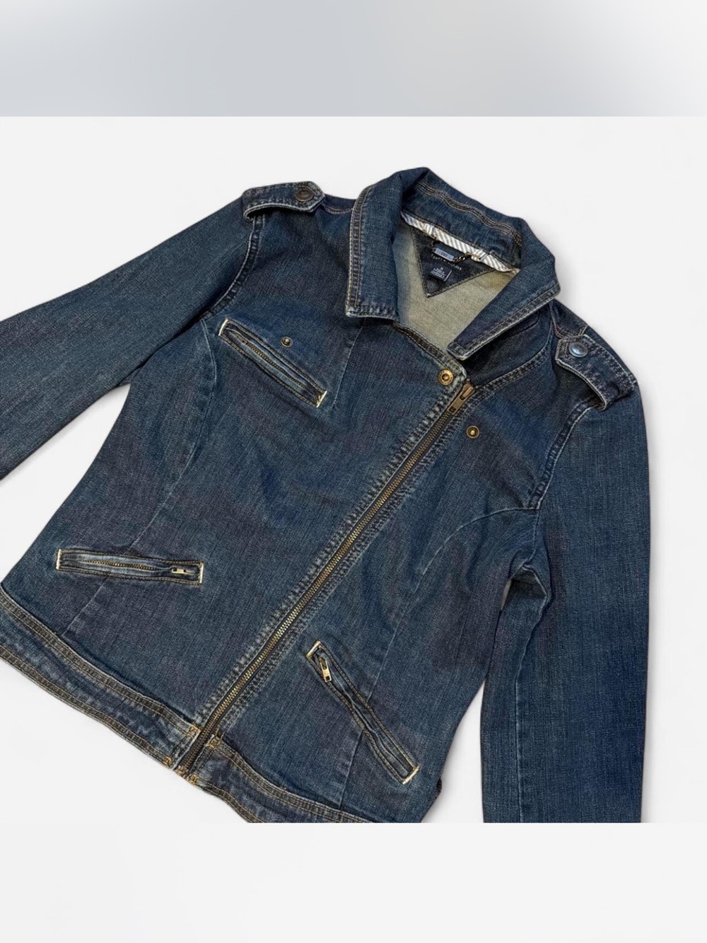 Vintage Tommy Hilfiger Denim Moto Jacket Medium